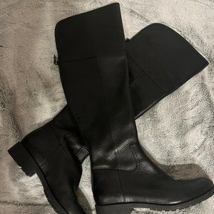 Cole Haan Over The Knee Black Leather Boots, size 10